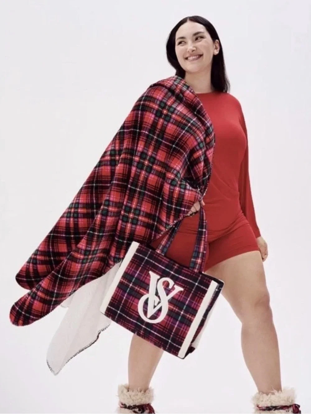 Victoria's Secret Limited Edition Plaid Tote Bag